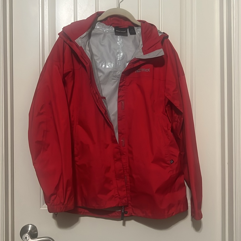 Marmot red waterproof raincoat jacket L unisex
